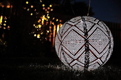 Allsop Soji Stella Market - 12" Handmade LED Outdoor Solar Lantern - Copper