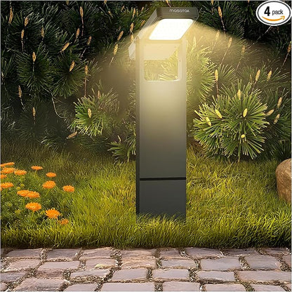 Solar Pathway Lights Outdoor with 360° Adjustable Head, 40 LED Warm White Yard Lights, Waterproof IP65, Solar Powered Landscape Light for Garden & Driveway with 2 Brightness Modes (4-Pack)