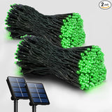 2 Pack Solar Christmas Lights Outdoor, 72FT 200 LED Solar String Lights with 8 Lighting Modes, IP65 Waterproof | Lumora