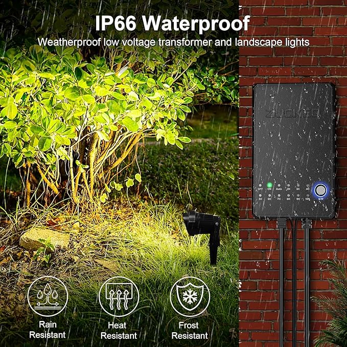 ZUCKEO All-in-One Landscape Lighting Kit, 5W LED Low Voltage Landscape Lights with Transformer and 80FT Wire | Lumora