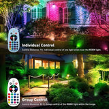 12W RGBW Color Changing Landscape Spotlights, 110V Plug-in Outdoor LED Spot Lights with Remote Control, IP65 | Lumora