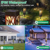 TomCare Solar Lights Outdoor Flickering Flame Solar Lantern with Upgraded Bright Solar Pathway Lights | Lumora