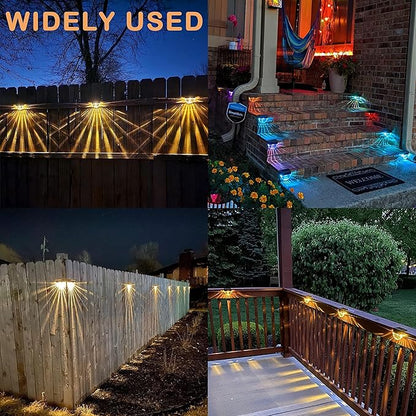 QUQUQ Solar Pathway Lights Solar Deck Lights Waterproof LED Outdoor Step Fence Outside Garden Yard Patio Decor