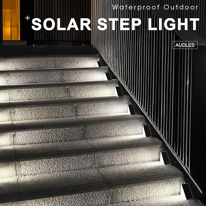 LED Solar Step Lights Waterproof Outdoor Stair Lights, Solar Deck Light Outdoor Decor IP67 Solar Decoration Light | Lumora