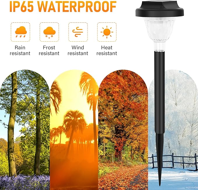 12 Packs Bright Solar Blue Lights and Solar Pathway Lights 10 Pack RGB Color Changing | Lumora