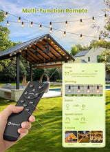 Brightown 58FT Solar String Lights Outdoor with Remote Cable Ties Hooks, 26 LED Shatterproof Bulbs, 3 Light Modes | Lumora