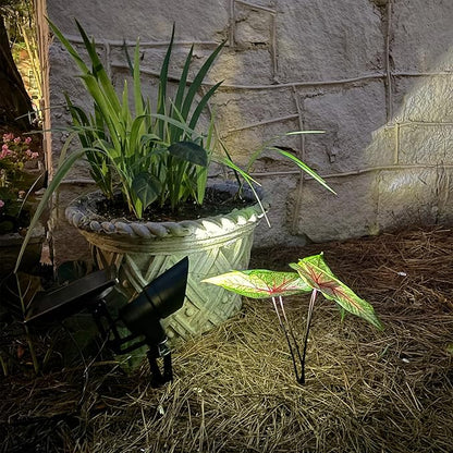 Gama Sonic Tri-Color Progressive Solar LED Spotlight with 100 Lumens, Outdoor Black Cast Aluminum, 3000K/4000K/5000K with Detachable Solar Panel (103i90090)