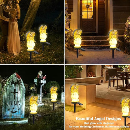 SunKite Angel Garden Solar LED Light Outdoor Waterproof Decorative Stake Lights for Yard Patio Pathway Lawn Ornaments Garden Decor Christian Christmas Decorations Gifts