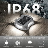 4Pack Solar Driveway Lights, Aluminum Alloy Solar Deck Light,IP68 Outdoor Waterproof Marine Dock Lights | Lumora