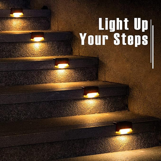 Solar Deck Lights Outdoor, Solar Step Lights Waterproof Led Lights for Outdoor Stairs, Step, Fence, Patio,Yard,Porch and Balcony(12 Pack,Warm White)