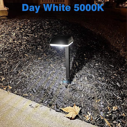 Bobcat Solar Pathway Lights Super Bright 300 lumens with 2-in-1 Warm White and Daylight Modes, Black LED Solar Lights Outdoor Waterproof for Path, Sidewalk, Driveway or Walk Way Light (6 Pack)