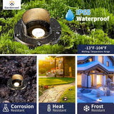 Gardenreet Solid Brass Well Light - All Weather 12V In-Ground LED Low Voltage Landscape Lighting, Replaceable Bulb | Lumora