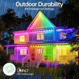 Permanent Outdoor Lights 350ft RGB+IC Outdoor String Lights App Control IP67 Waterproof,120 Scene Modes Decorations | Lumora