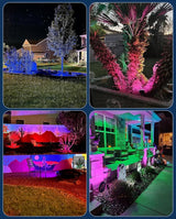 Solar Multicolor Lights Outdoor, 7 Lighting Modes Solar Light Outdoor Waterproof IP68, Color Changing RGB Powered | Lumora