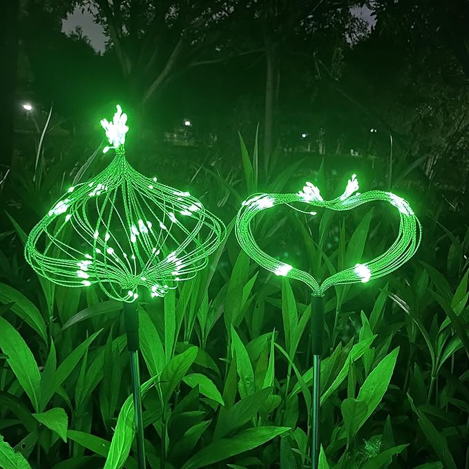 JJGoo Solar Firework Lights, 2 Pack 150 LEDs 2 Lighting Modes Solar Lights Outdoor Waterproof for Garden Patio | Lumora