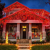 66ft Icicle Lights for Outside, Red Christmas Lights Outdoor Waterproof for House, 640 LED Twinkle Tree Lights with | Lumora