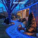 JMEXSUSS 2 * 200 LED Blue Solar Rope Lights, 66ft IP 65 Waterproof Solar String Light Outdoor, 8 Modes Christmas | Lumora