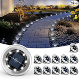 Mini Solar Ground Lights, 12 Pack Solar Powered Pathway Lights, Waterproof Outdoor Light for Garden, Driveway | Lumora