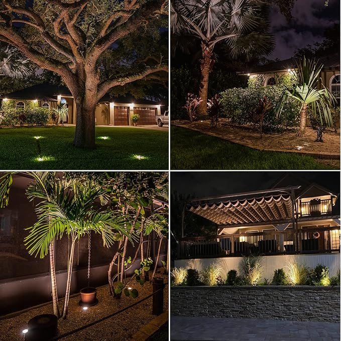 Malibu Low Voltage Well Lights 4W LED Outdoor Landscape Deck Lights 12V Well Light 200Lumen in-Ground Light 2800K | Lumora