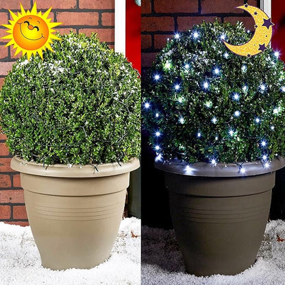 kemooie 300 LED Outdoor Christmas Lights, 99FT 8 Lighting Modes Plug in Green Wire Fairy Lights for Indoor Outdoor Christmas Tree Lights Wedding Party Decoration (White)