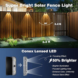 Peasur Solar Fence Lights Outdoor 8 Pack, Deck Light Solar Powered, Waterproof LED Step Lights for Railing Yard | Lumora
