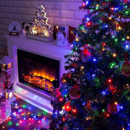 328 FT 1000 LED Christmas Lights, Waterproof Christmas Lights Outdoor with 8 Modes&Timer, Plug in Fairy Light for Xmas Garden Patio Tree Party Holiday Decoration（ Multicolor）