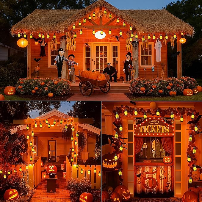 Solar String Lights Outdoor, 42Ft Patio Lights with 15 Flickering Flame Light Bulbs,Waterproof Warm White Outdoor Solar String Lights for Outside Garden Backyard Patio Gazebo Party Decoration