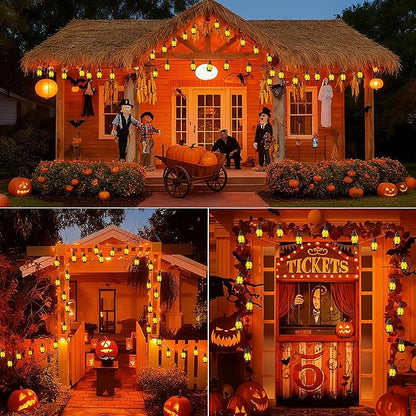 Solar String Lights Outdoor, 42Ft Patio Lights with 15 Flickering Flame Light Bulbs,Waterproof Warm White Outdoor Solar String Lights for Outside Garden Backyard Patio Gazebo Party Decoration