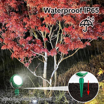 Cordless Landscape Light Rechargeable, Color Changing Garden Lighting, Waterproof Spotlight Outdoor with Remote, Used for Garden Bonsai Path Holiday Atmosphere Light Decoration