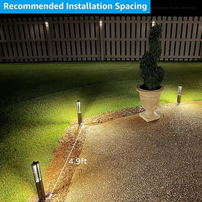 LEONLITE 12-Pack Low Voltage Path Lights, 3W LED Landscape Pathway Lights, Outdoor Landscape Lighting for Driveway, Garden, Aluminum, 12-24V AC/DC, ETL Listed, IP65 Waterproof, 3000K Warm White, Black