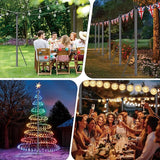 Ottsuls String Light Poles with 5 Fork, 2 Pack 10Ft Light Poles for Outside, Light Stands for Outdoor Use, Ideal | Lumora