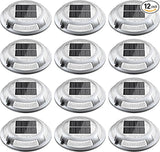 Solar Driveway Lights, 12 Pack Heavy Duty Driveway Lights Solar Powered 2 Color Mode (Cool/Warm White) IP68 | Lumora