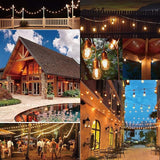 Outdoor String Lights LED 100FT Commercial Grade Heavy Duty Light String Lights with 30 Sockets 32 Shatterproof | Lumora