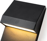 Modern LED Outdoor Wall Sconce Twins Integrated LED Outdoor Wall Mount,Anti Rust Textured Black Suit for Wet | Lumora