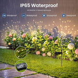 Solar Lights Outdoor, 120LED 8 Pack Fairy Garden Lights Decor for Outside Fireworks Lights Solar Powered for Yard | Lumora