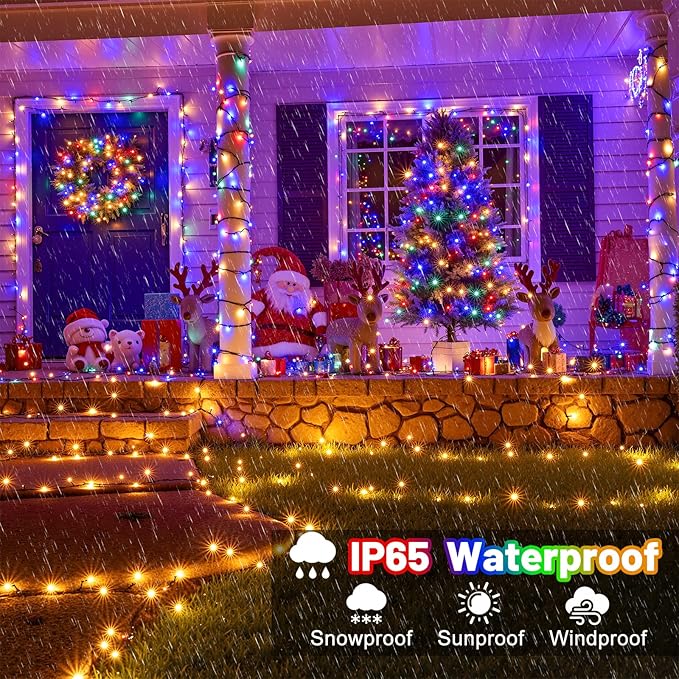 100FT 300 LED Color Changing Christmas Lights, Warm White & Multicolor Christmas Tree Lights with Remote | Lumora