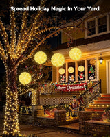 Brightown Outdoor Christmas Decorations-Starlight Sphere, Replaceable Bulbs with Add-On Plug, Lighted Sphere Balls | Lumora