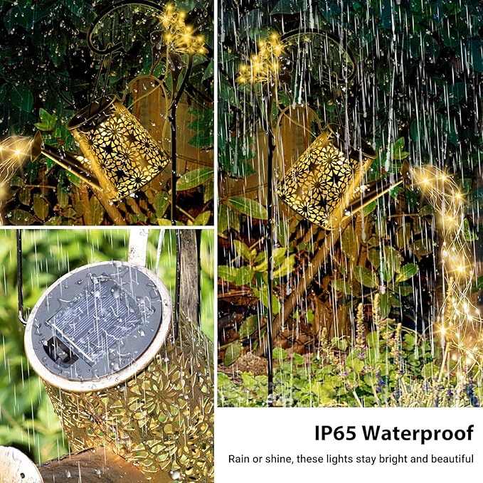 Solar Watering Can Light, Solar Outdoor Decorative,Garden Decor Lights for Yard, IP65 Waterproof Hanging Lantern Landscape Lights, Garden Gifts for Mom, Grandma Women Birthday
