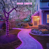 JMEXSUSS 2 * 200 LED Pink Solar Rope Lights, 66ft IP 65 Waterproof Solar String Light Outdoor, 8 Modes Christmas | Lumora