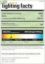 LIT-PaTH Outdoor LED Wall Lantern, White Large Exterior Wall Light Fixture, 3000K Warm White, 11W 1000 Lumen | Lumora