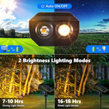 Flacchi Solar Lights Outdoor Waterproof - 2 Lighting Modes Solar Powered Garden Yard Spot Lights for Outside | Lumora
