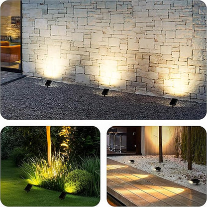Solar Garden Light | 500 Lumens 3000K Warm White Outdoor Pathway & Landscape Lighting | IP65 Waterproof, 3-Day Rainy Performance