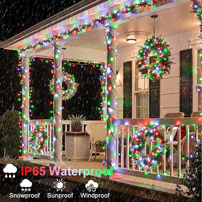 100FT 300 LED Christmas Lights Outdoor, Connectable Christmas String Lights with 8 Modes Waterproof, Plug in | Lumora