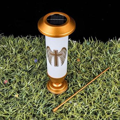 Solar Angels for Cemetery - Outdoor Garden Angel Solar Lights, Guardian Light (White)