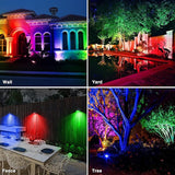 T-SUNUS Low Voltage Landscape Spotlights Christmas Ligths, 16 Color Changing Uplights with Transformer, IP65 | Lumora