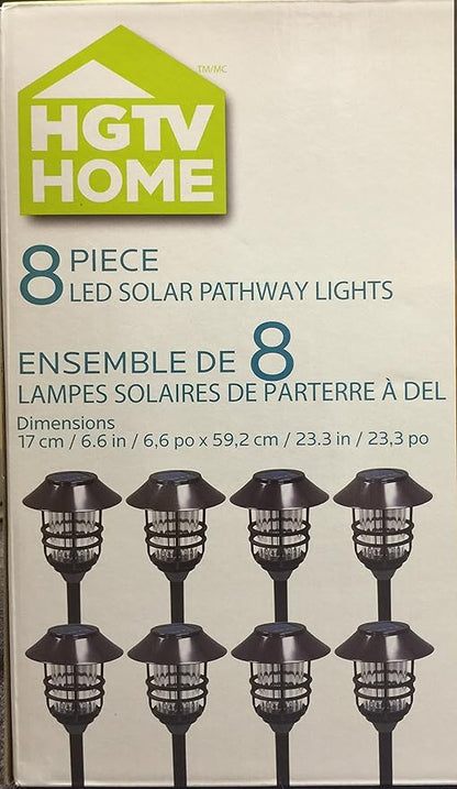 HGTV Solar Pathway Lights 8pc Set