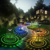 6 Pack Solar Garden Lights, RGB + Warm White LED, Solar Powered Outdoor Lights for Yard, Lawn, Walkway, Christmas & | Lumora
