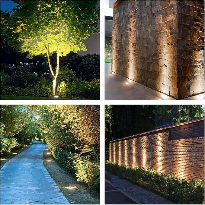JESLED Landscape Lighting 6W LED Well Lights, 12V 24V Ground Lights 6000K Bright White, IP67 Waterproof Low Voltage | Lumora