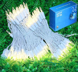 LUCKY SHINE 150 Warm White LED Christmas Lights, Commercial Grade 50 FT White Wire String Lights, UL Listed for | Lumora