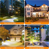 SUNLONG Solar Powered Spot Lights Outdoor Waterproof 2 in 1 Bright Solar SpotLights Power Adjustable for Flag Yard | Lumora